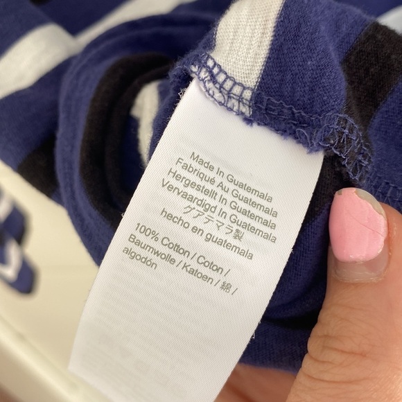 J. Crew | Long Sleeve Tee with White Blue Black Stripes | Great Condition - Picture 6 of 6